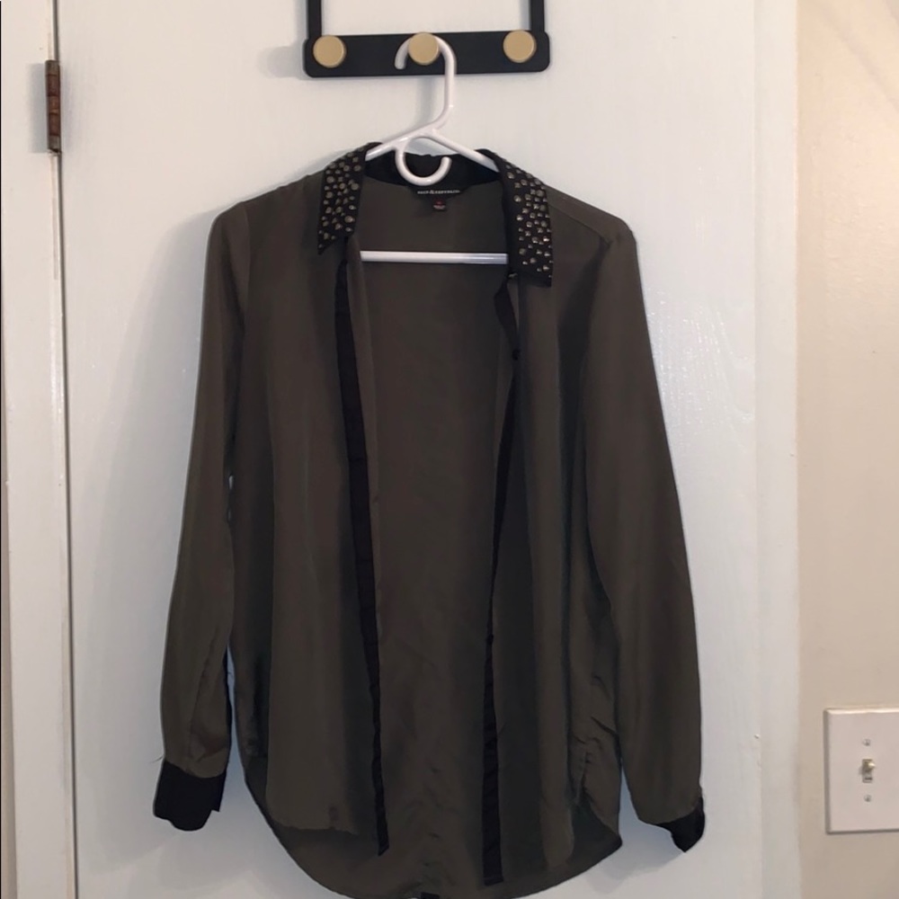 Long Sleeve Dressy Button Down Top